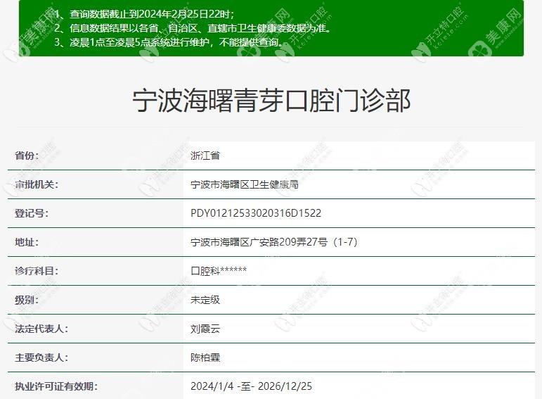 宁波海曙青芽口腔门诊部
