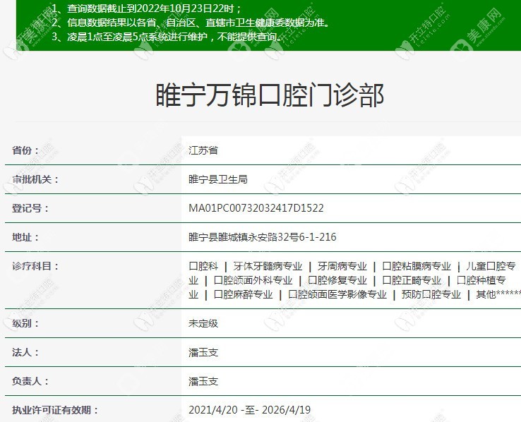徐州睢宁万锦口腔门诊部