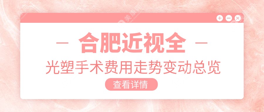 合肥近視全光塑手術(shù)費用走勢變動總覽