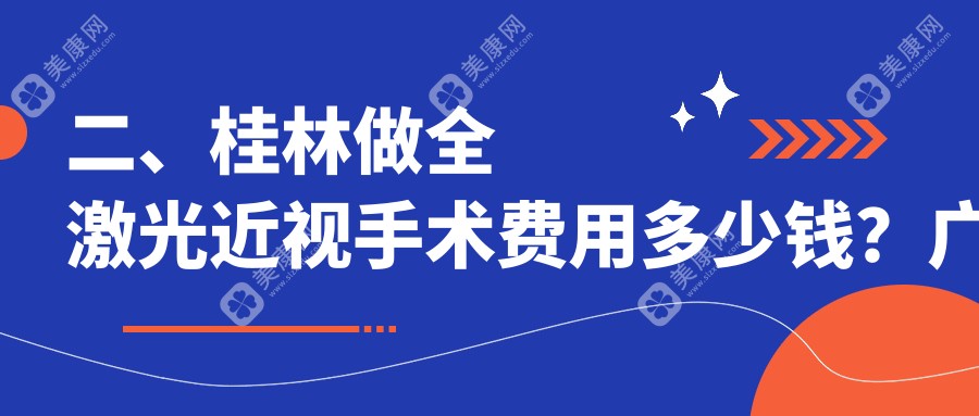 二、桂林做全激光近视手术费用多少钱？广西桂林赋盈眼科14180、15269、13190