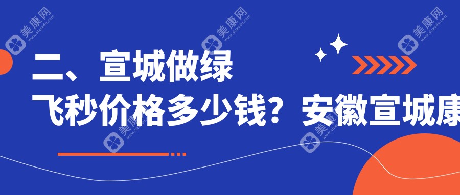 二、宣城做绿飞秒价格多少钱？安徽宣城康视眼科医院16189