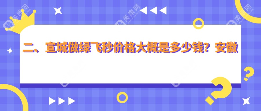 二、宣城做绿飞秒价格大概是多少钱？安徽宣城康视眼科医院16189