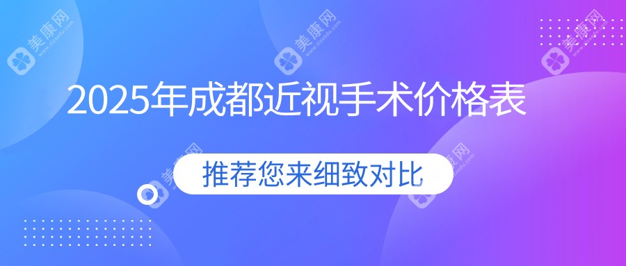 2025年成都近视手术价格表