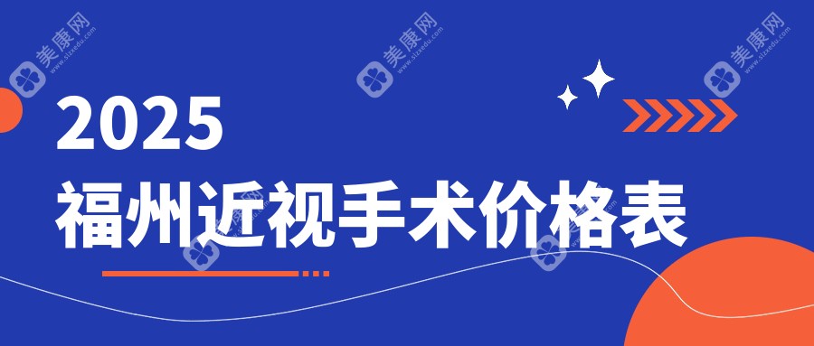 2025福州近视手术价格表