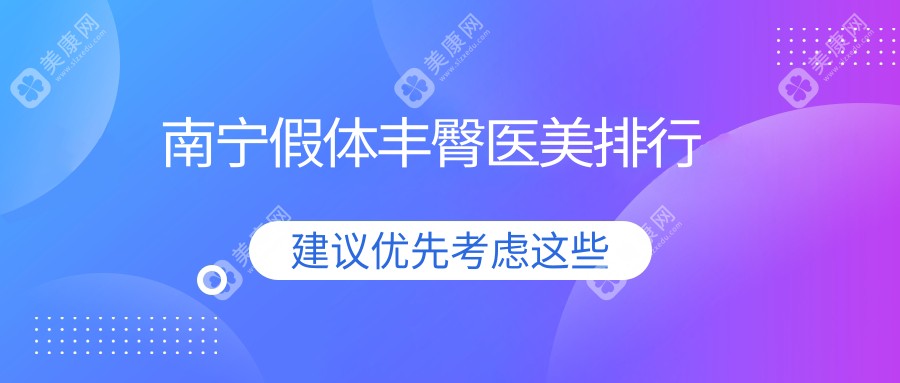 南宁假体丰臀医美医院哪家好？专业排行揭秘，速览最新假体价格表！