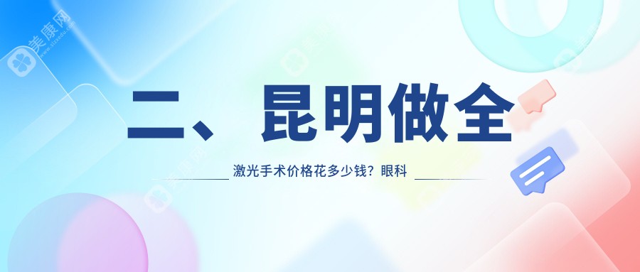 二、昆明做全激光手术价格花多少钱？眼科医院17590