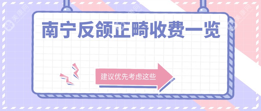 南宁地区反颌矫正价格大揭秘：专业正畸治疗费用全解析