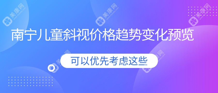 南宁儿童斜视价格趋势变化预览