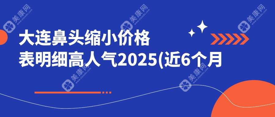 大连鼻头缩小价格表明细高人气2025(近6个月均价为:3158元)