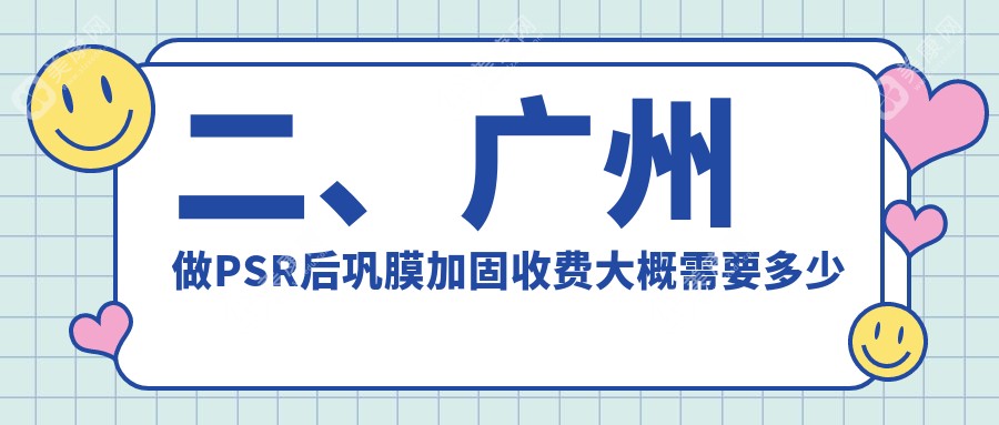 二、广州做PSR后巩膜加固收费大概需要多少钱？佰视佳4869、英华儿童6798、普瑞眼科5880