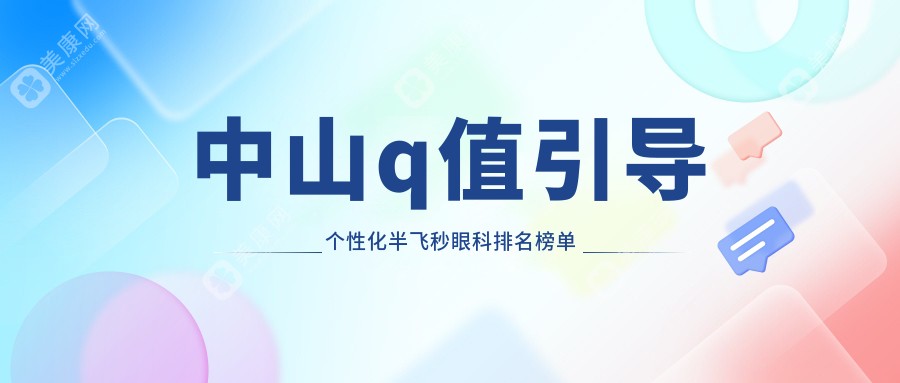 中山地区Q值引导个性化半飞秒眼科医院排名 热门推荐附上价格表