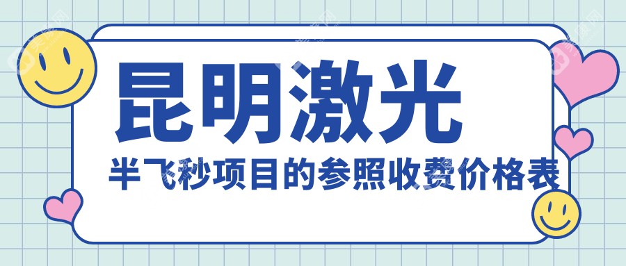 昆明激光半飞秒手术费用详解，价格表及医院地址一键获取