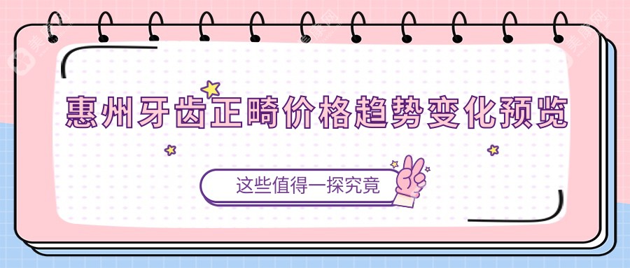 惠州牙齿正畸价格趋势变化预览