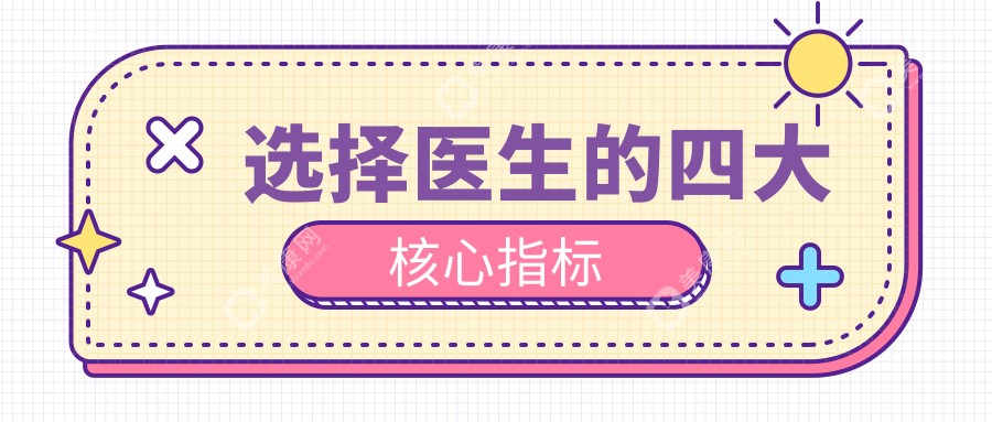 选择医生的四大核心指标