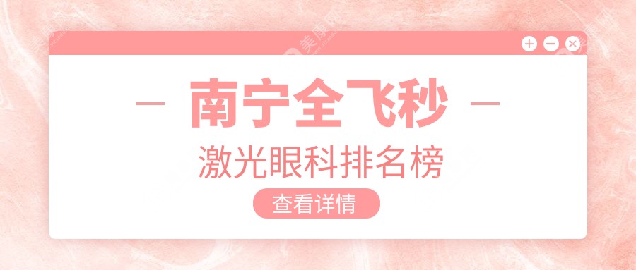 南宁全飞秒激光哪家强？前三眼科医院大揭秘，全飞秒仅需10800元起！