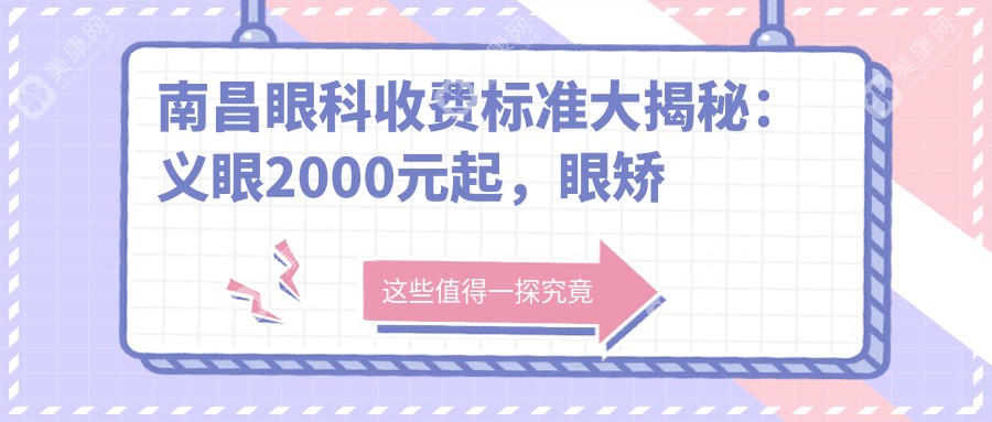 南昌眼科收费标准大揭秘：义眼2000元起，眼矫正5000元性价比高推荐！