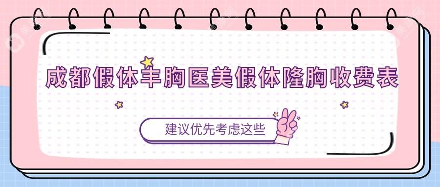成都假体丰胸医美假体隆胸收费表