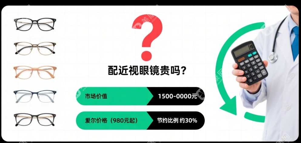 爱尔眼科配近视眼镜价格不贵